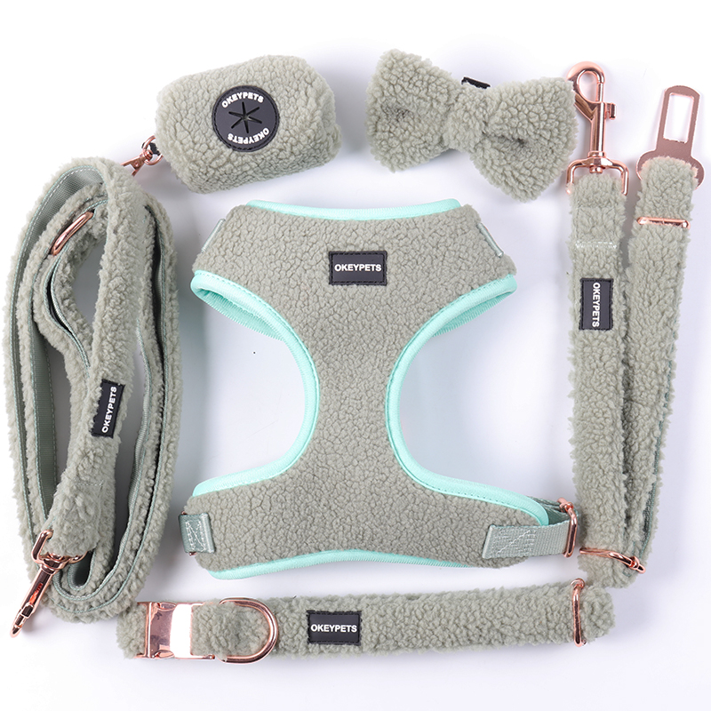 Harnais pour chien en sherpa chaud - Promotion - Ensemble de harnais pour chien en sherpa doux et confortable 10