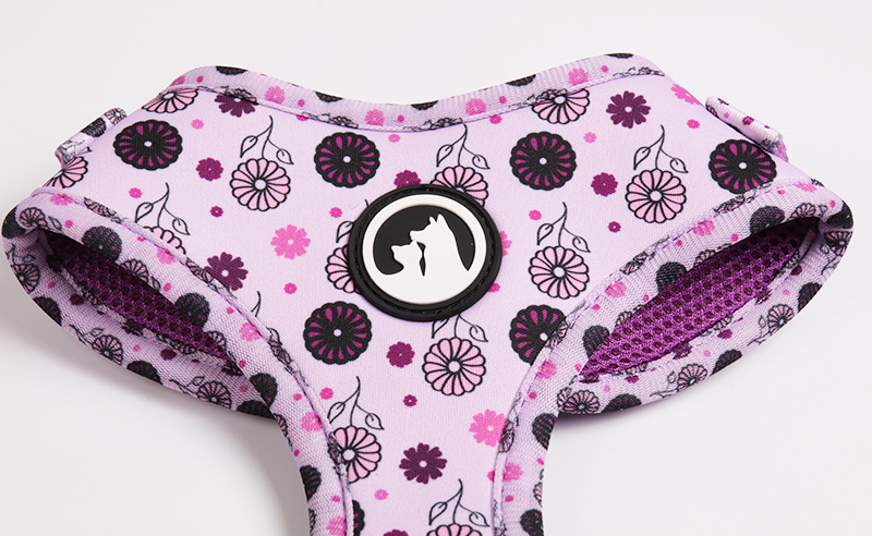 OKEYPETS Odnímatelný motýlek Doplňek Růžový krásný kreslený potisk Rozkošný psí obojek s motýlkem a vodítkem 14