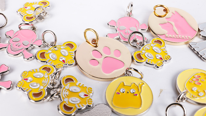 Médaille d'identification pour animal de compagnie avec gravure de logo personnalisée, en acier inoxydable. 8