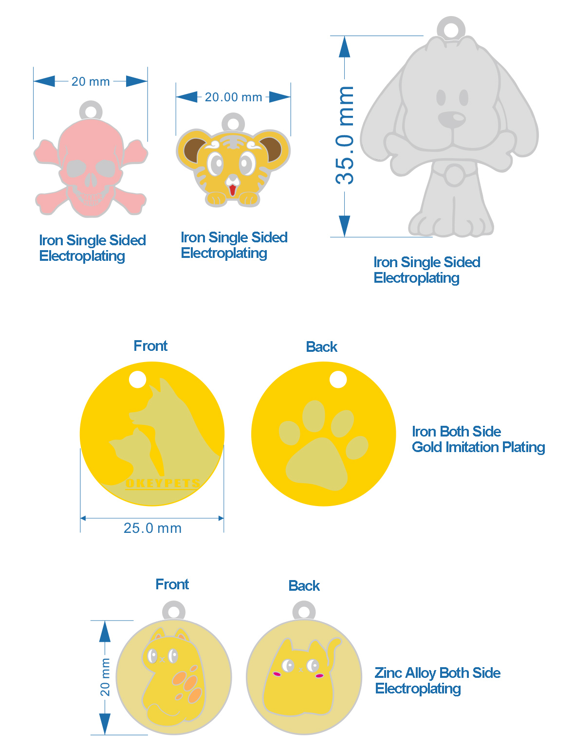 Médaille d'identification pour animal de compagnie avec gravure de logo personnalisée, en acier inoxydable. 9