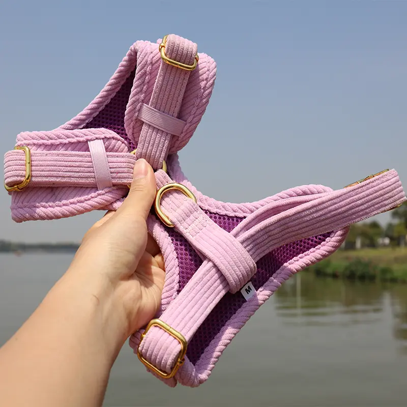 Corduroy Dog Harness Set: Safe, Comfortable, All Seasons 3