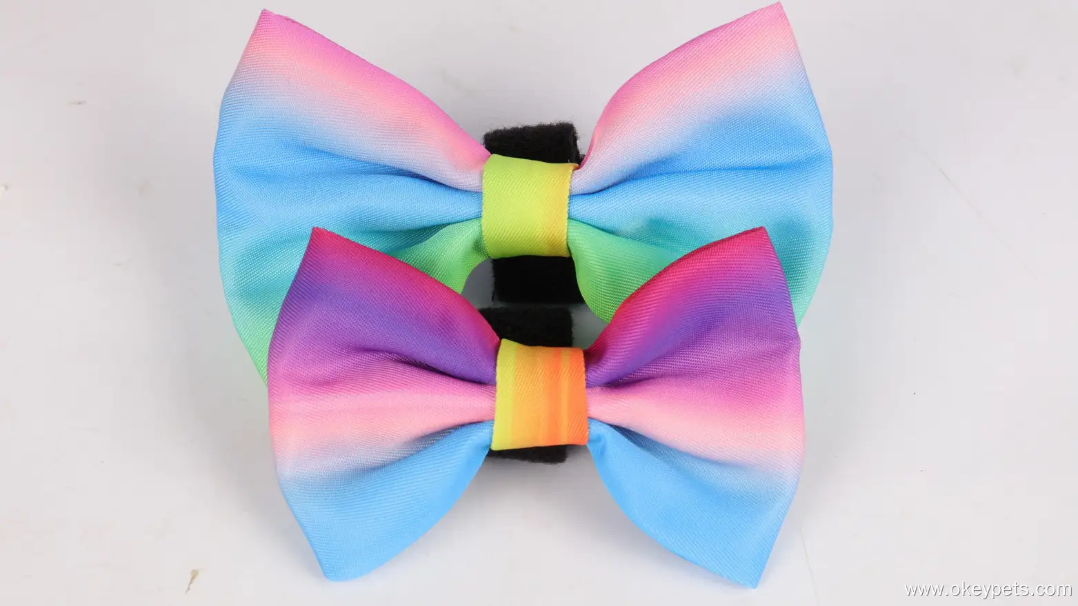 OKEYPETS Nœud papillon personnalisé en velours côtelé style marin, nœud papillon en denim sherpa 1