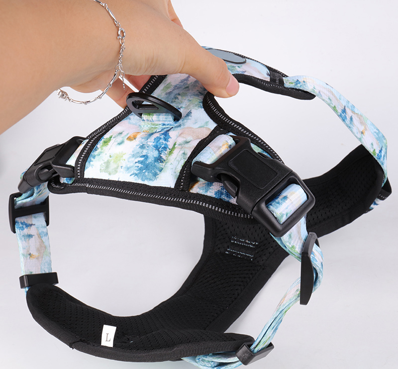 OKEYPETS Fabricant de harnais pour chiens sur mesure Harnais pour chien Oxford respirant et personnalisé avec collier ajustable 8