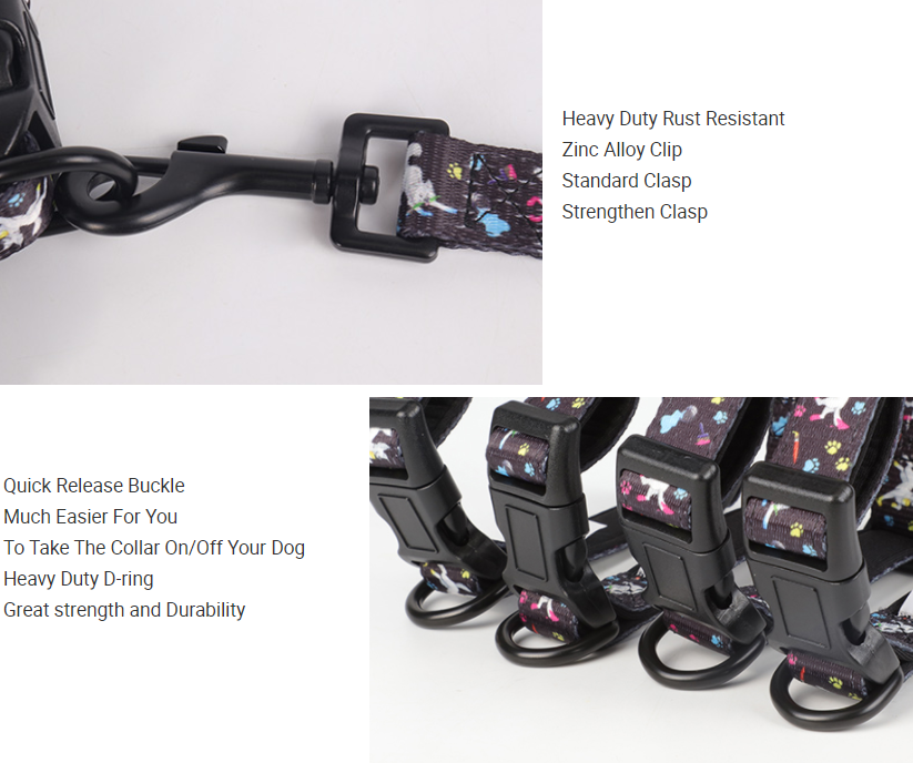 OKEYPETS Ensemble harnais et laisse assortis en néoprène 6 en 1, design personnalisé, avec nœud papillon et bandana. 10