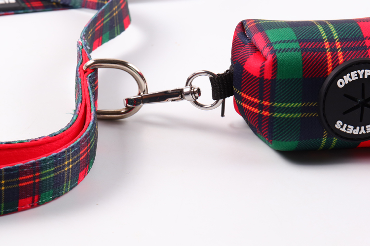 Harnais pour chien de Noël personnalisé, nouveau produit, ajustable, impression par sublimation, en polyester néoprène, avec laisse et collier. 12