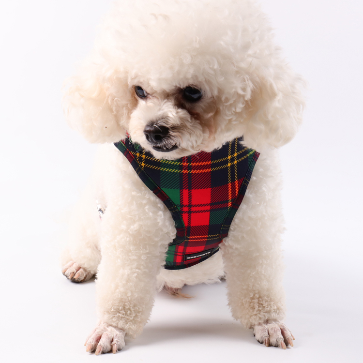 Harnais pour chien de Noël personnalisé, nouveau produit, ajustable, impression par sublimation, en polyester néoprène, avec laisse et collier. 24