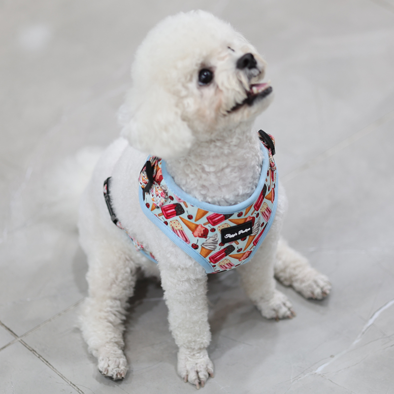 Harnais pour chien et chat en gros, anti-traction, pour la sécurité des chiots, avec collier, laisse, porte-sacs à déjections, nœud papillon et bandana avec logo. 26