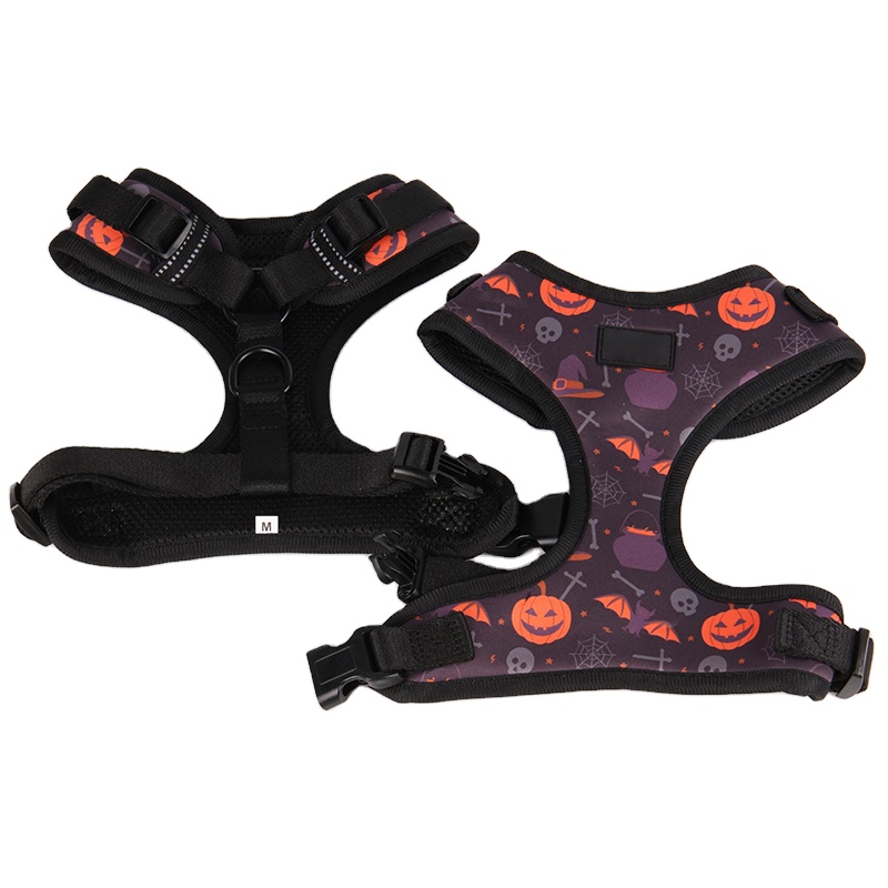 OKEYPETS Fabricant en gros Ensemble collier et laisse pour chien, motif Halloween, sublimation, créateur 13