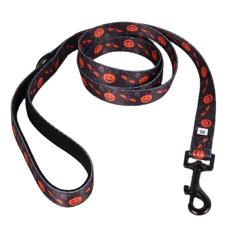OKEYPETS Fabricant en gros Ensemble collier et laisse pour chien, motif Halloween, sublimation, créateur 11