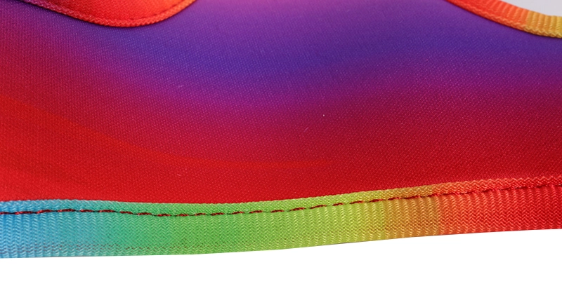 OKEYPETS Ensemble harnais et laisse arc-en-ciel pour chien, design imprimé, sécurité, réglable, respirant, en maille aérée. 19