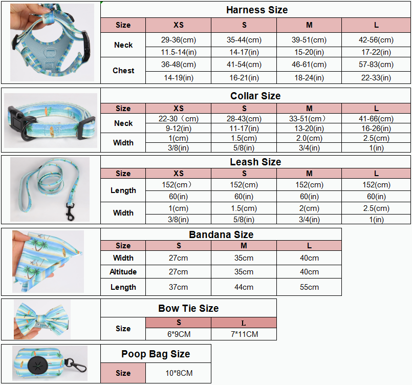 OKEYPETS Accessoires pour chiens ajustables et personnalisés : ensemble harnais et laisse assortis, harnais de poitrine et collier personnalisés. 8