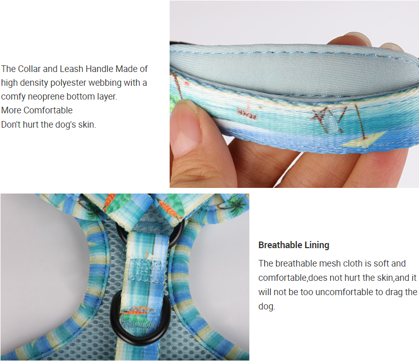 OKEYPETS Accessoires pour chiens ajustables et personnalisés : ensemble harnais et laisse assortis, harnais de poitrine et collier personnalisés. 13