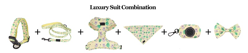 Harnais pour chien OKEYPETS en néoprène imprimé par sublimation, au design tendance et mignon, avec laisses et colliers assortis. 8