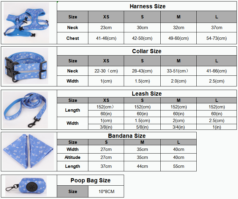 Fournisseur de Guangzhou OKEYPETS : Ensemble collier, harnais et laisse 5 en 1 pour animaux de compagnie, en promotion 5