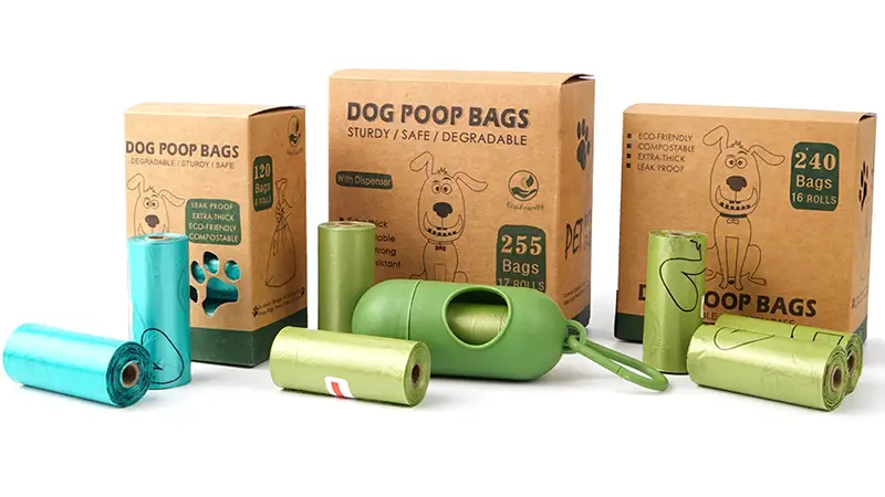 OKEYPETS Custom Logo Printed Biodegradable Dog Waste Bag With Dispenser Wholesale Compostable Dog Poop Bags 1