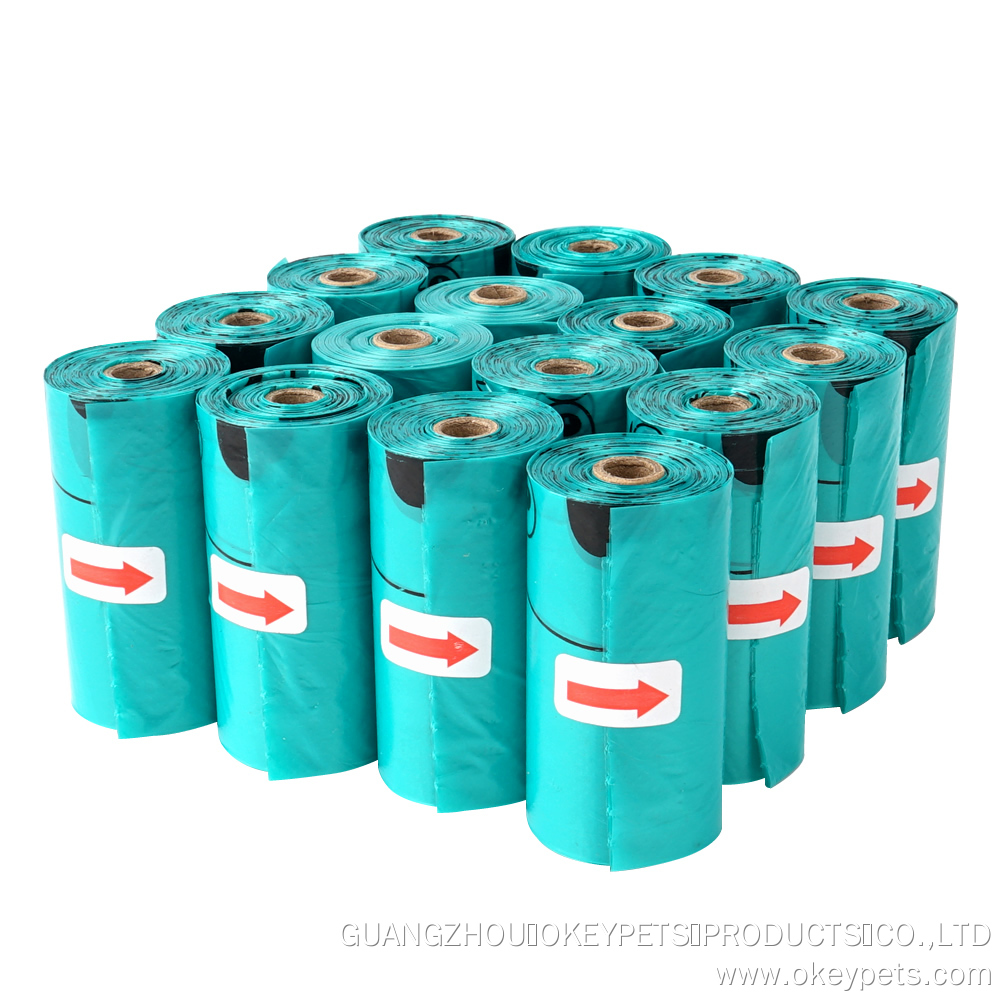 OKEYPETS Custom Logo Printed Biodegradable Dog Waste Bag With Dispenser Wholesale Compostable Dog Poop Bags 19