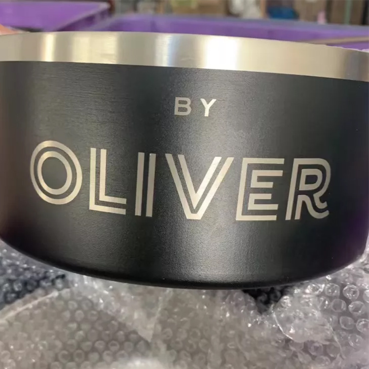 OKEYPETS Kisállat-kiegészítők Nagykereskedelmi Kutya Luxus Tál 32/64oz Utazó Hordozható Egyedi Logós Rozsdamentes Acél Kutyatálak 22