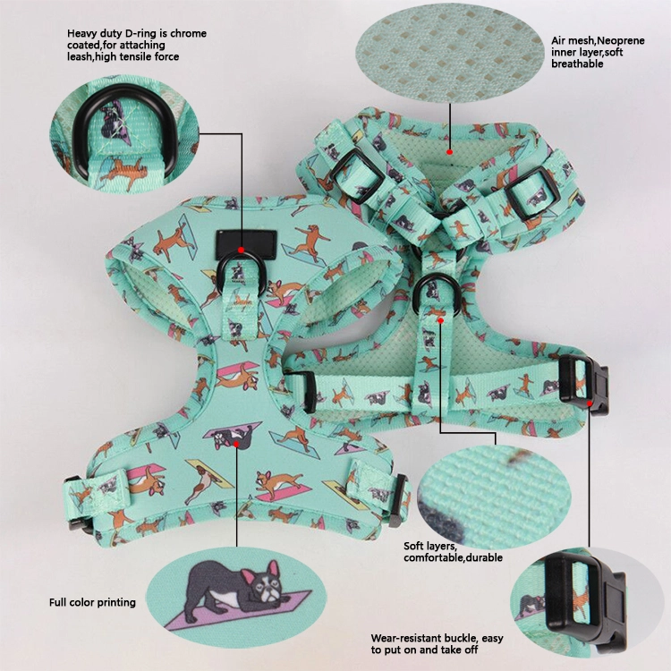 Harnais de course pour chien OKEYPETS personnalisé avec logo, ajustable, respirant et anti-traction 9