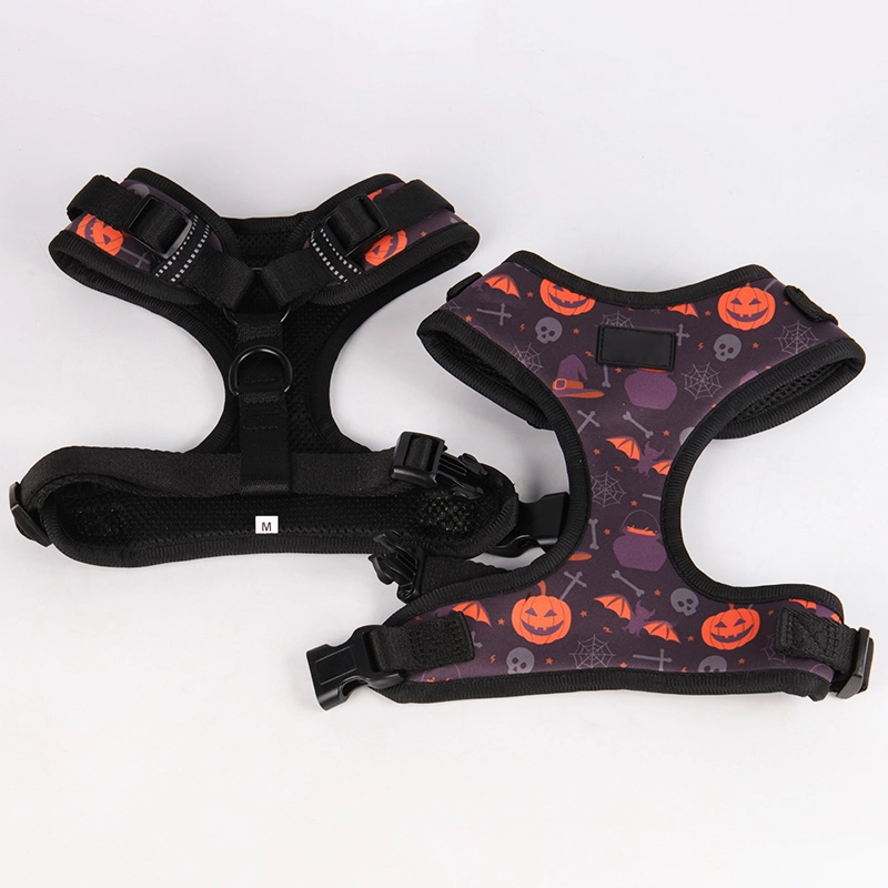 OKEYPETS Commandes en petite quantité disponibles en usine Gilet pour animaux de compagnie rembourré en néoprène doux, ajustable et personnalisé Harnais pour chien d'Halloween 10