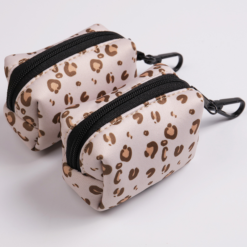 Set Abah-abah Anjing Bercetak Leopard Abah-abah Anjing Neoprena Dengan Kolar/Tali/Pemegang Beg Najis 11