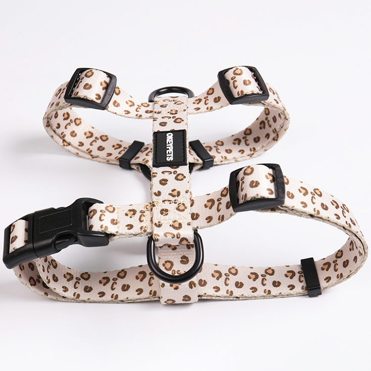 Set Abah-abah Anjing Bercetak Leopard Abah-abah Anjing Neoprena Dengan Kolar/Tali/Pemegang Beg Najis 9