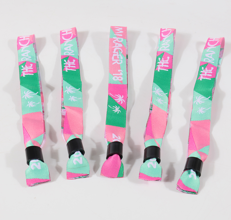 Bracelets en tissu personnalisés à petit prix pour festivals et événements, en polyester tissé RPET 30