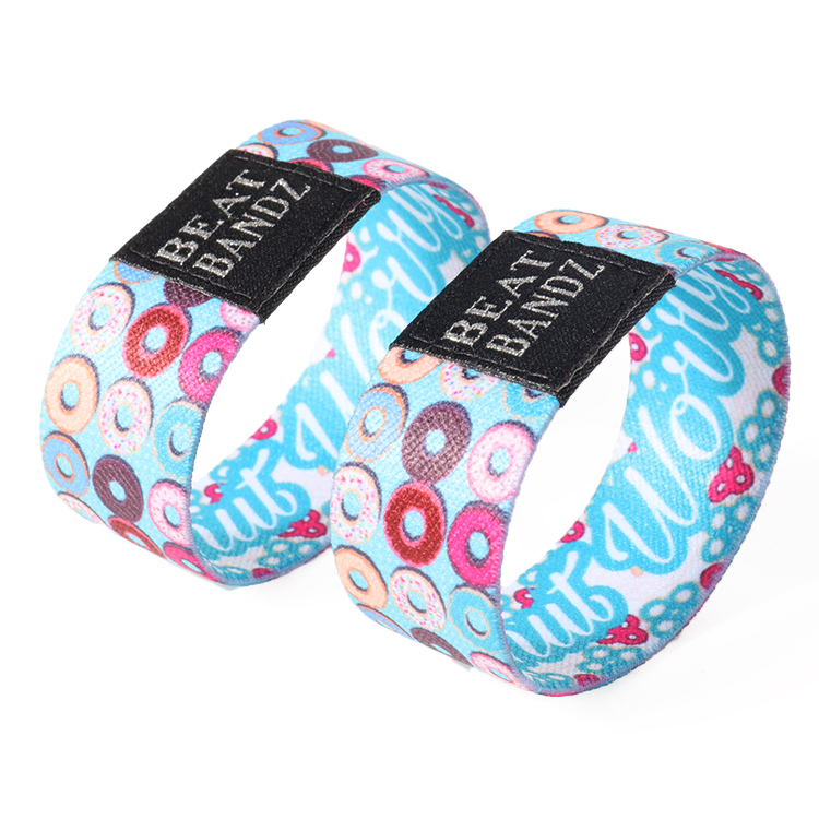 Bracelets en tissu personnalisés à petit prix pour festivals et événements, en polyester tissé RPET 35