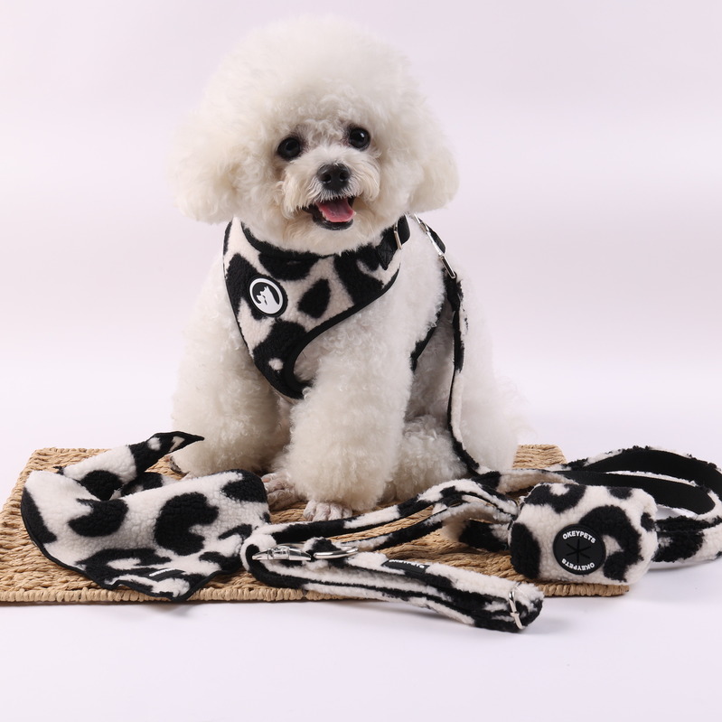 Ensemble harnais pour chien Sherpa en vente en gros, nouveau modèle tendance à ouverture rapide, sans traction et réglable, avec collier et harnais doux en Sherpa. 37