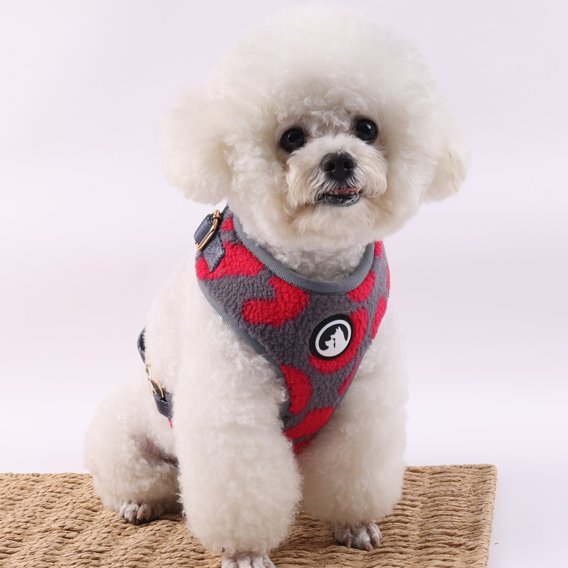 Ensemble harnais pour chien Sherpa en vente en gros, nouveau modèle tendance à ouverture rapide, sans traction et réglable, avec collier et harnais doux en Sherpa. 34