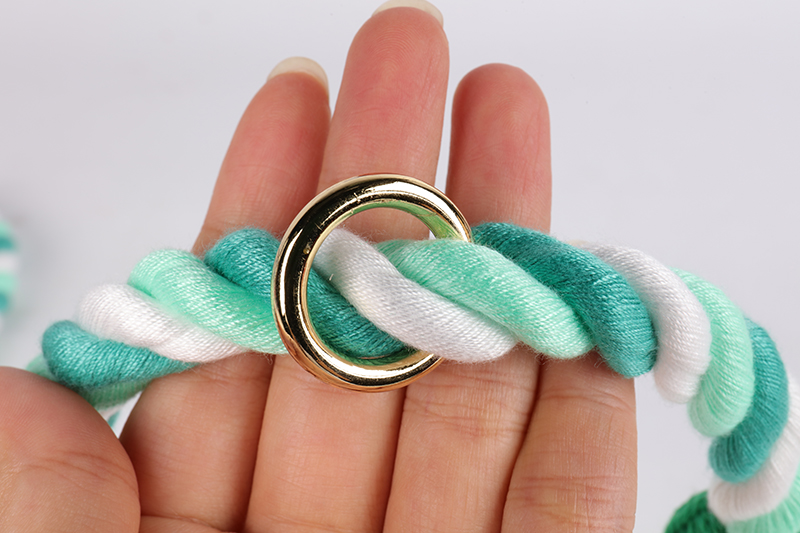 OKEYPETS Laisse multicolore en coton naturel, faite main et écologique, pour grands chiens, fabriquée sur mesure en gros. 11