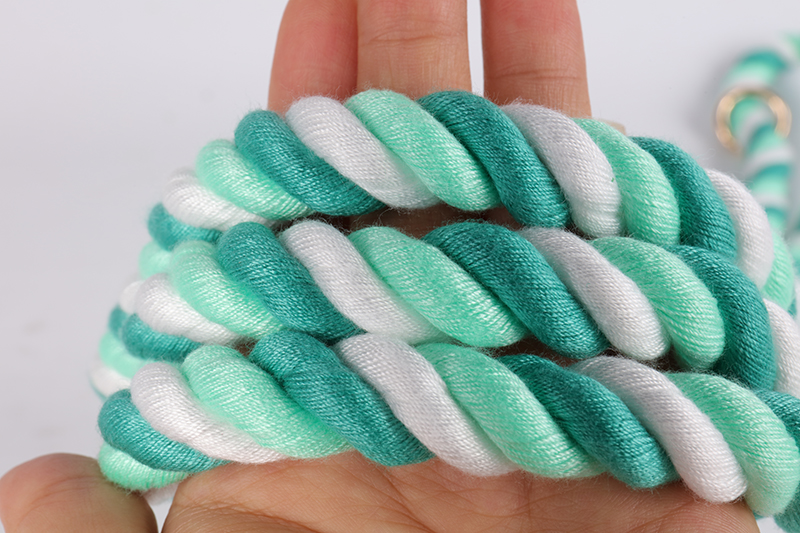 OKEYPETS Laisse multicolore en coton naturel, faite main et écologique, pour grands chiens, fabriquée sur mesure en gros. 10