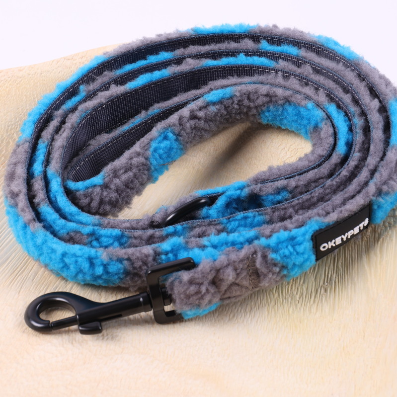 Ensemble harnais pour chien Sherpa en vente en gros, nouveau modèle tendance à ouverture rapide, sans traction et réglable, avec collier et harnais doux en Sherpa. 17