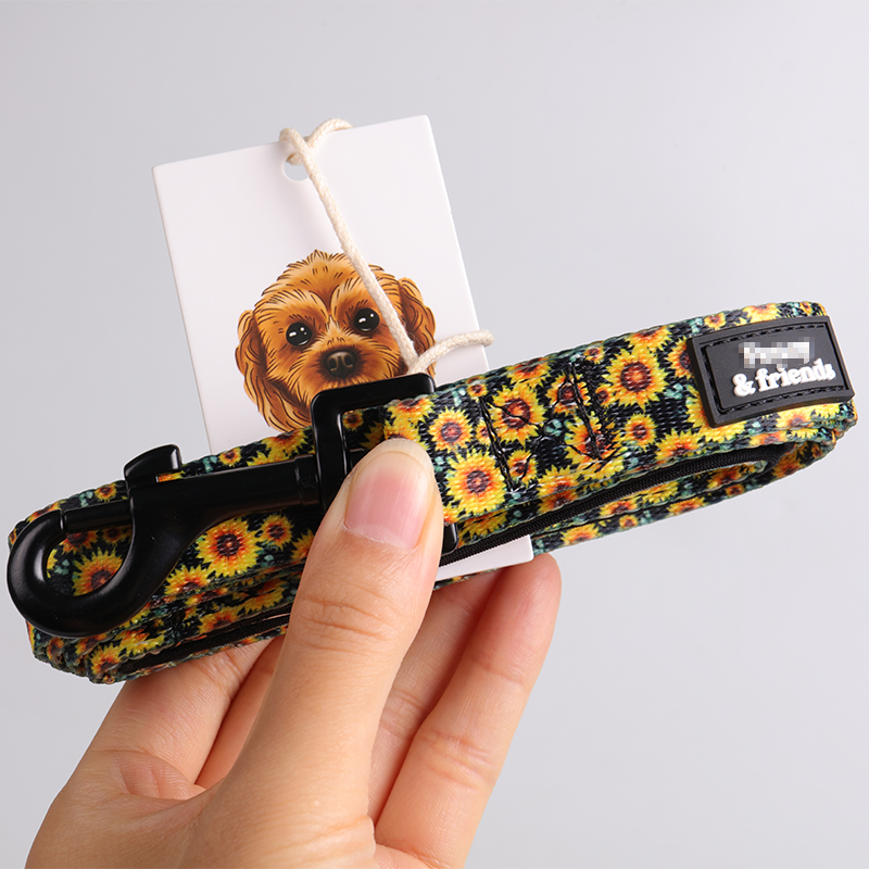 Harnais pour chien imprimé marguerite, fabricant OKEYPETS, harnais pour chiot avec anneau en D 11