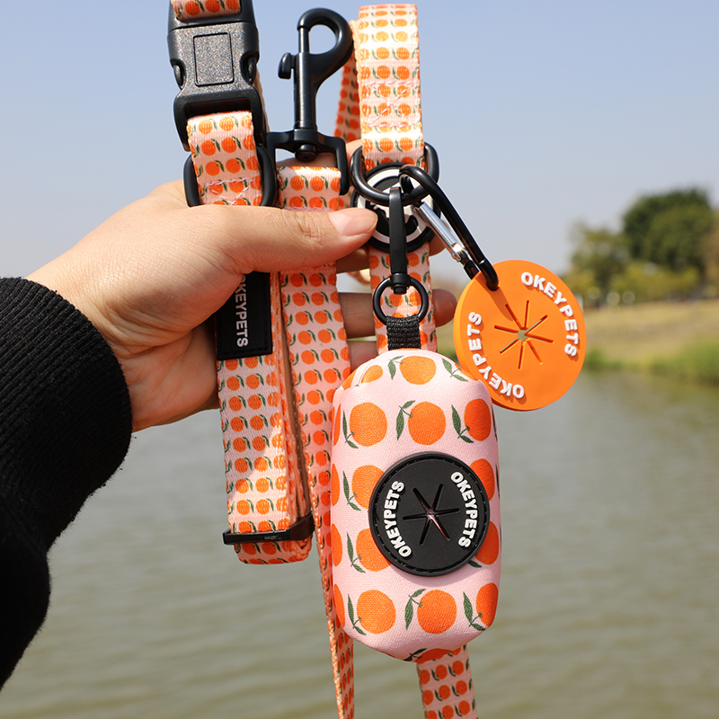 Le porte-sacs à déjections canines en silicone écologique OKEYPETS comprend un accessoire pour transporter les sacs à déjections usagés. 17