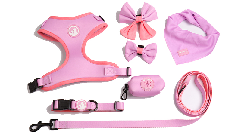 Fabricant de harnais rembourrés pour chiens OKEYPETS de qualité, couleur rose 7