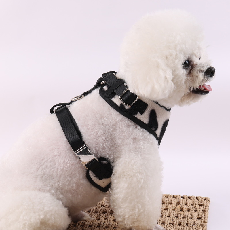 Ensemble harnais et laisse pour chien Lamb, fabricant sur mesure, anti-traction, en polaire sherpa de luxe pour petits chiens. 15