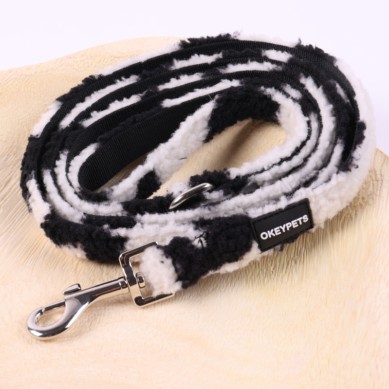 Ensemble harnais et laisse pour chien Lamb, fabricant sur mesure, anti-traction, en polaire sherpa de luxe pour petits chiens. 17