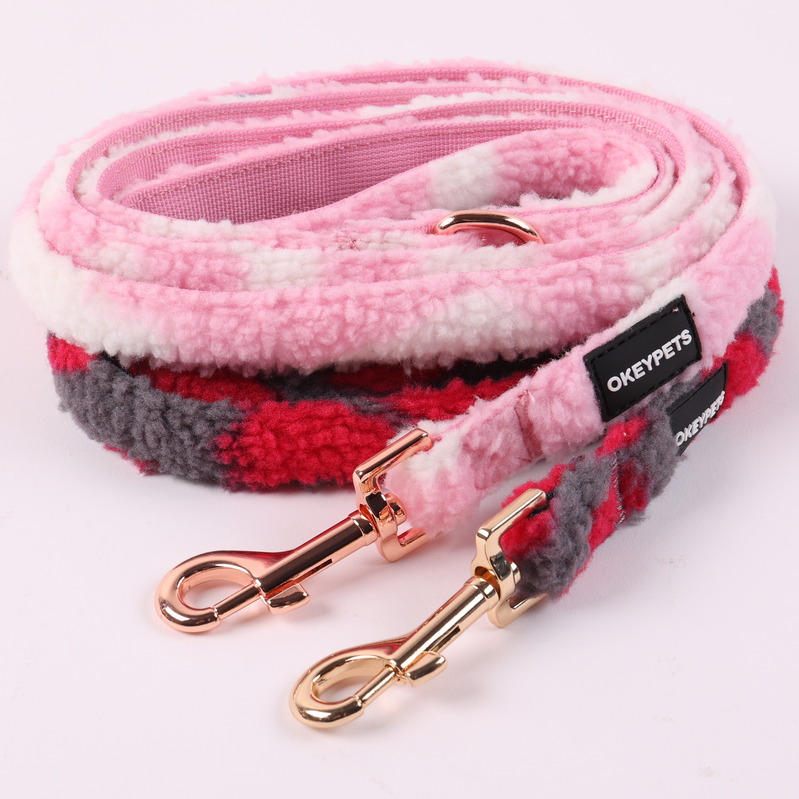 Ensemble harnais pour chien Teddy Sherpa, fabricant neuf, collier et laisse personnalisés avec logo, maille douce et rembourrée pour l'hiver. 17