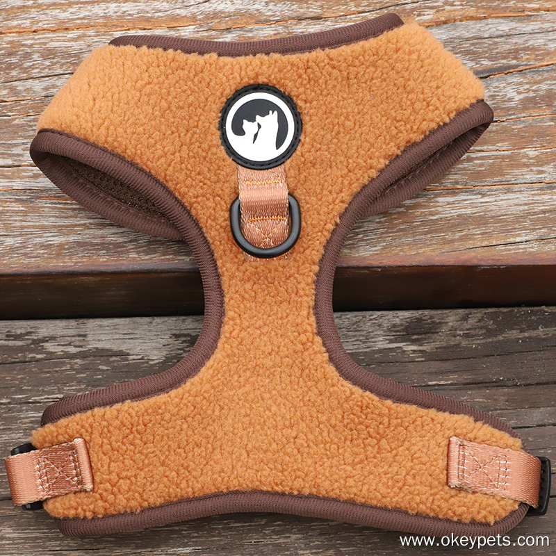 Harnais pour chien OKEYPETS personnalisé en polaire sherpa douce et chaude 13