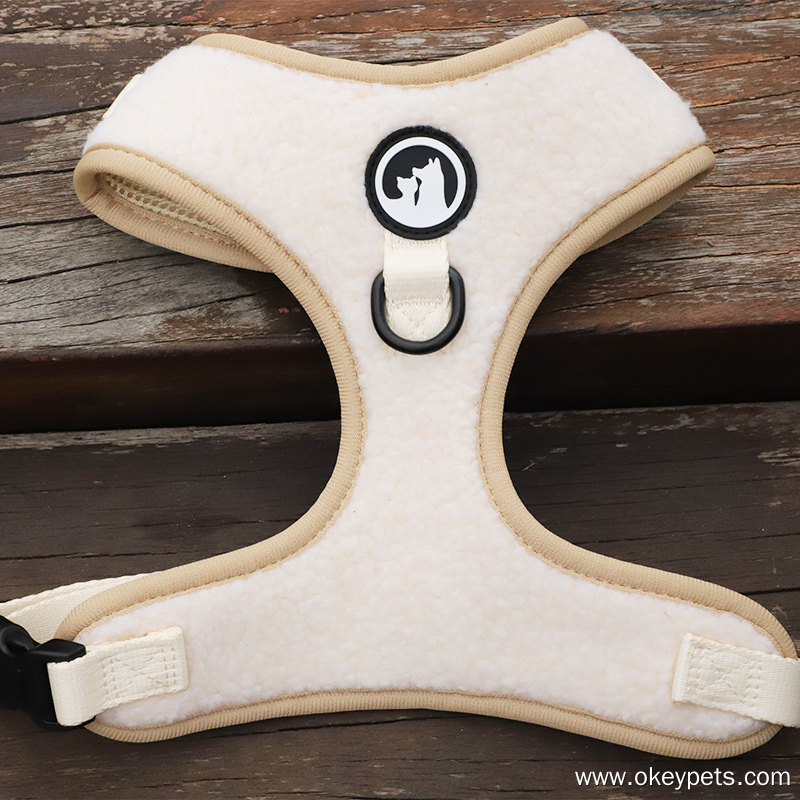 Harnais pour chien OKEYPETS personnalisé en polaire sherpa douce et chaude 21