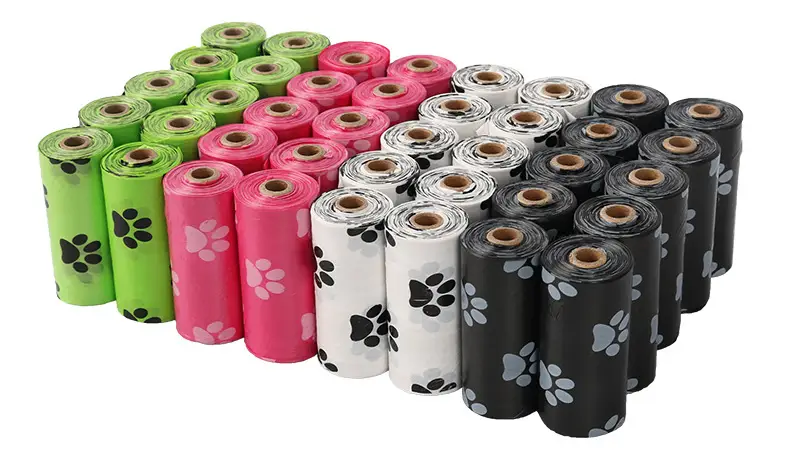 Sacs à déjections canines biodégradables OKEYPETS, fabriqués à partir d'amidon de maïs écologique et compostable. 1