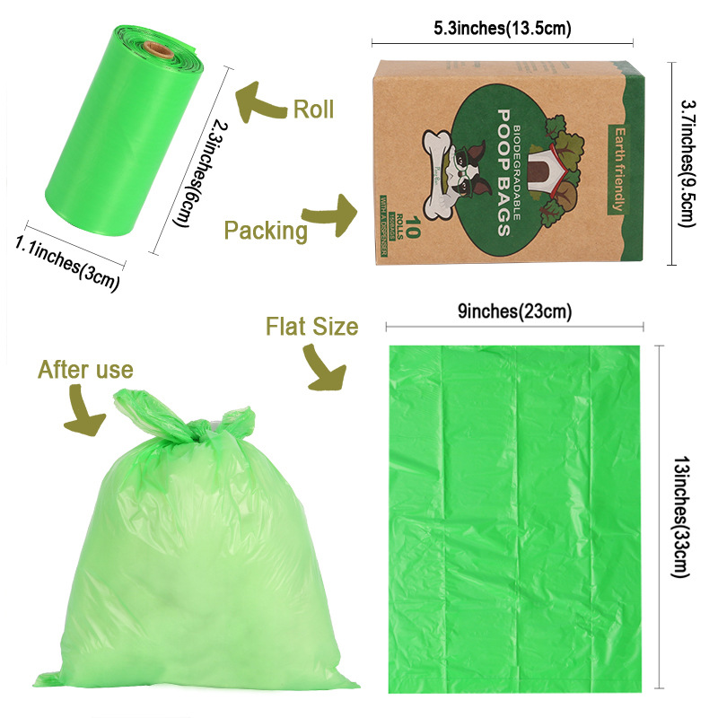 Best OKEYPETS 100% Eco Friendly Compostable Biodegradable Custom Pet Dog Waste Poop Bag with Dispenser 19