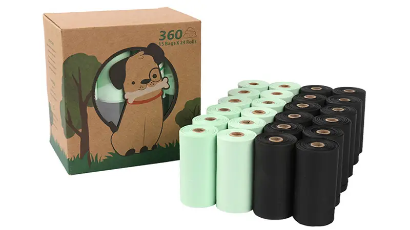 Sacs à déjections canines OKEYPETS personnalisés, biodégradables et recyclables, en amidon de maïs. 1