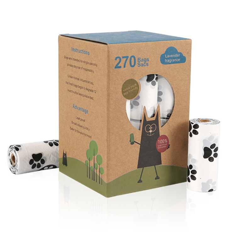 OKEYPETS Rouleaux de sacs poubelle en plastique compostables 100 % biodégradables pour déjections canines, fabriqués en usine 17