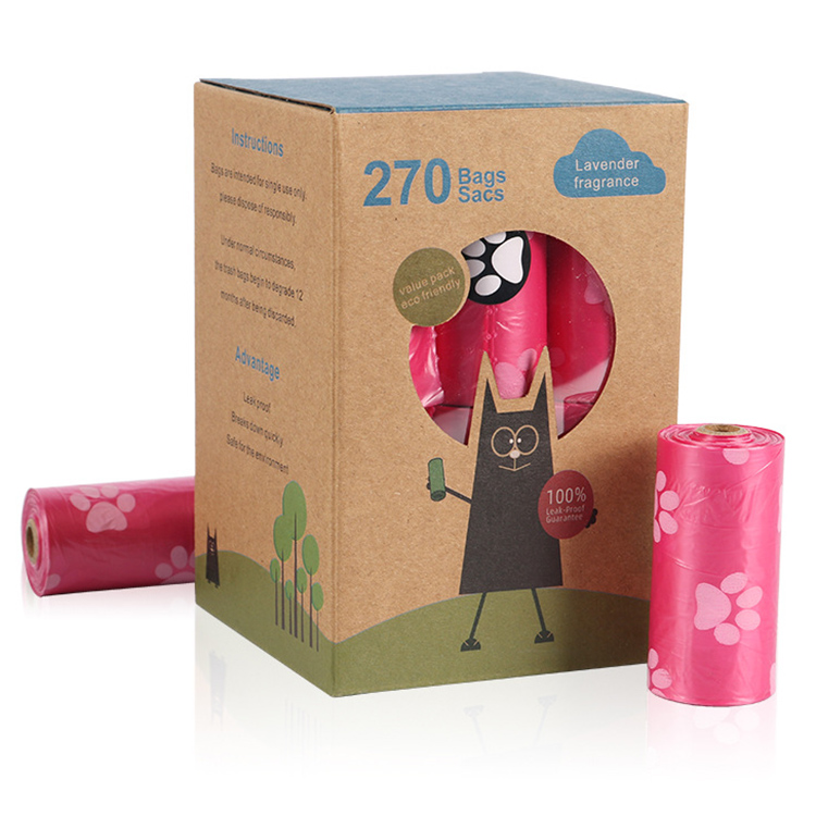 OKEYPETS Rouleaux de sacs poubelle en plastique compostables 100 % biodégradables pour déjections canines, fabriqués en usine 13