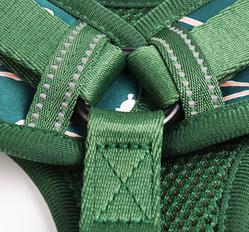 Set Abah-abah Haiwan Peliharaan Boleh Laras Fesyen Hijau Tua Mesra Alam Reka Bentuk OKEYPETS 15