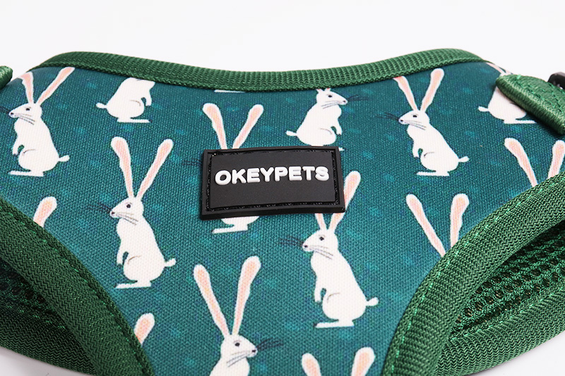 Set Abah-abah Haiwan Peliharaan Boleh Laras Fesyen Hijau Tua Mesra Alam Reka Bentuk OKEYPETS 13