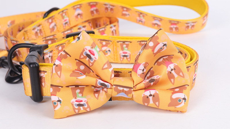 OKEYPETS Pet Lovely Fashion Sports Soft Breathable Polyester Neoprene Mesh Dog Harness Bow Tie And Leash Set 16