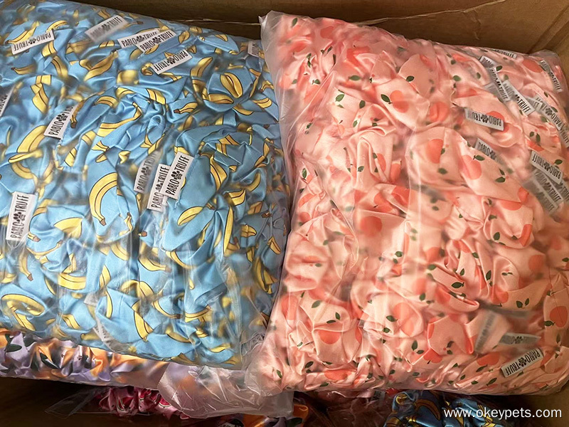 OKEYPETS Vlastné personalizované gumičky do vlasov s potlačou loga, hodvábny saténový doplnok do vlasov, gumičky do vlasov vhodných pre psov 20