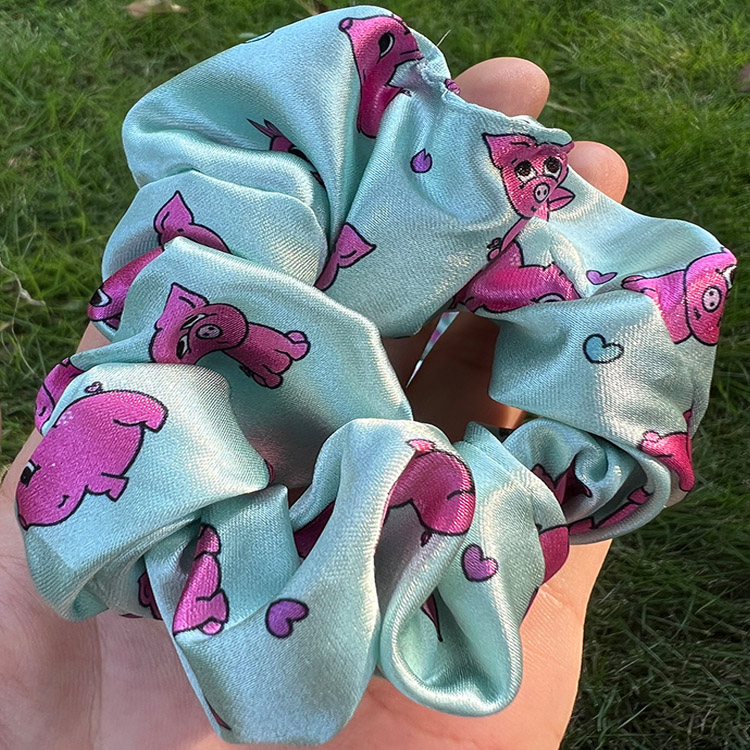 OKEYPETS Vlastné personalizované gumičky do vlasov s potlačou loga, hodvábny saténový doplnok do vlasov, gumičky do vlasov vhodných pre psov 15